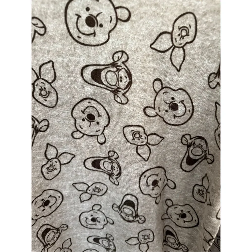 Disney Brown Winnie the Pooh & Tigger Pajamas sz M EUC